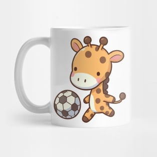 Cute giraffe Play Soccer Mug